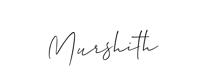 Also You can easily find your signature by using the search form. We will create Murshith name handwritten signature images for you free of cost using Allison_Script sign style. Murshith signature style 2 images and pictures png