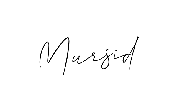 It looks lik you need a new signature style for name Mursid. Design unique handwritten (Allison_Script) signature with our free signature maker in just a few clicks. Mursid signature style 2 images and pictures png