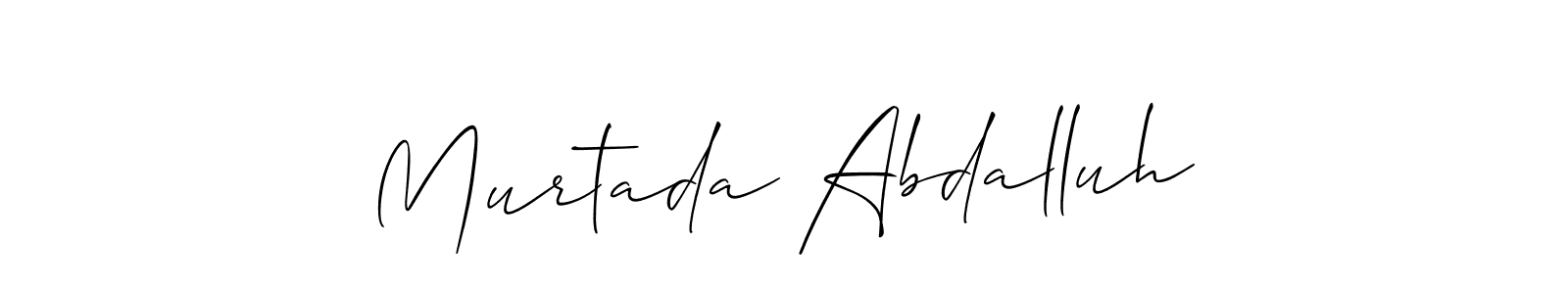 Check out images of Autograph of Murtada Abdalluh name. Actor Murtada Abdalluh Signature Style. Allison_Script is a professional sign style online. Murtada Abdalluh signature style 2 images and pictures png