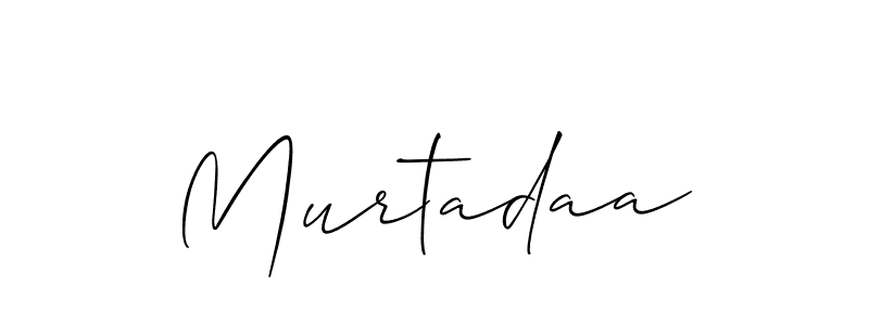 Use a signature maker to create a handwritten signature online. With this signature software, you can design (Allison_Script) your own signature for name Murtadaa. Murtadaa signature style 2 images and pictures png