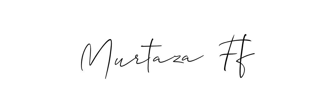 How to make Murtaza  Ff name signature. Use Allison_Script style for creating short signs online. This is the latest handwritten sign. Murtaza  Ff signature style 2 images and pictures png