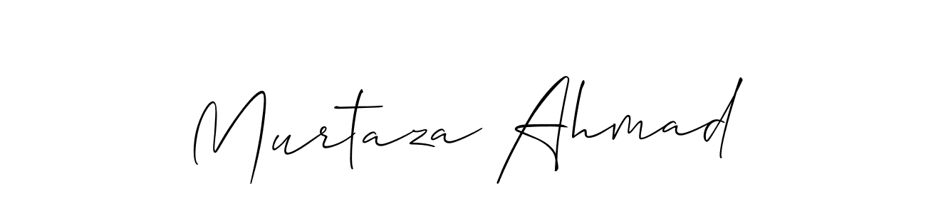 The best way (Allison_Script) to make a short signature is to pick only two or three words in your name. The name Murtaza Ahmad include a total of six letters. For converting this name. Murtaza Ahmad signature style 2 images and pictures png