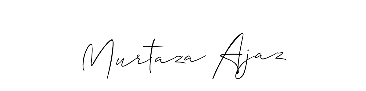 if you are searching for the best signature style for your name Murtaza Ajaz. so please give up your signature search. here we have designed multiple signature styles  using Allison_Script. Murtaza Ajaz signature style 2 images and pictures png