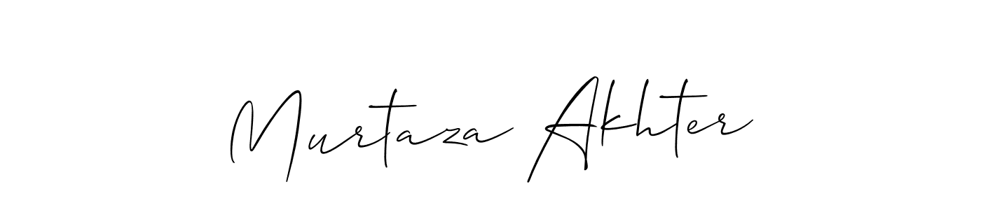 Allison_Script is a professional signature style that is perfect for those who want to add a touch of class to their signature. It is also a great choice for those who want to make their signature more unique. Get Murtaza Akhter name to fancy signature for free. Murtaza Akhter signature style 2 images and pictures png