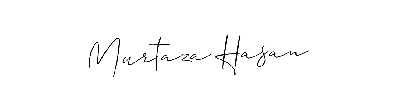 The best way (Allison_Script) to make a short signature is to pick only two or three words in your name. The name Murtaza Hasan include a total of six letters. For converting this name. Murtaza Hasan signature style 2 images and pictures png