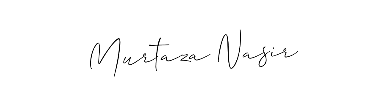 Also we have Murtaza Nasir name is the best signature style. Create professional handwritten signature collection using Allison_Script autograph style. Murtaza Nasir signature style 2 images and pictures png