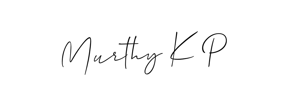 How to make Murthy K P name signature. Use Allison_Script style for creating short signs online. This is the latest handwritten sign. Murthy K P signature style 2 images and pictures png