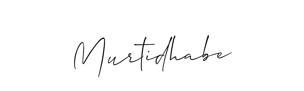 Design your own signature with our free online signature maker. With this signature software, you can create a handwritten (Allison_Script) signature for name Murtidhabe. Murtidhabe signature style 2 images and pictures png