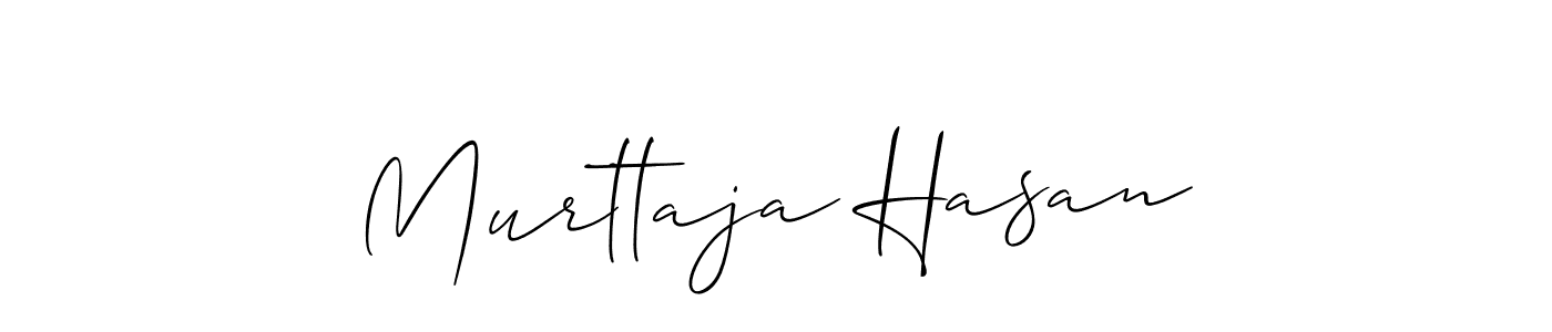 Allison_Script is a professional signature style that is perfect for those who want to add a touch of class to their signature. It is also a great choice for those who want to make their signature more unique. Get Murttaja Hasan name to fancy signature for free. Murttaja Hasan signature style 2 images and pictures png