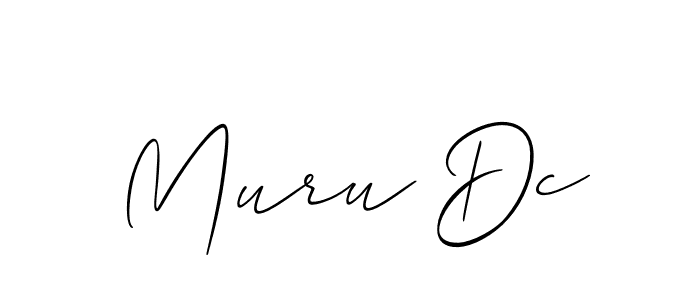 Design your own signature with our free online signature maker. With this signature software, you can create a handwritten (Allison_Script) signature for name Muru Dc. Muru Dc signature style 2 images and pictures png