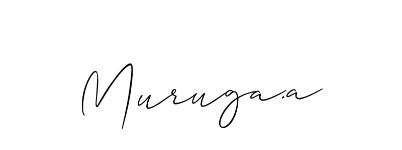 It looks lik you need a new signature style for name Muruga.a. Design unique handwritten (Allison_Script) signature with our free signature maker in just a few clicks. Muruga.a signature style 2 images and pictures png