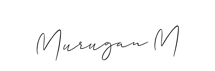 How to make Murugan M signature? Allison_Script is a professional autograph style. Create handwritten signature for Murugan M name. Murugan M signature style 2 images and pictures png