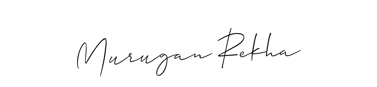 Create a beautiful signature design for name Murugan Rekha. With this signature (Allison_Script) fonts, you can make a handwritten signature for free. Murugan Rekha signature style 2 images and pictures png