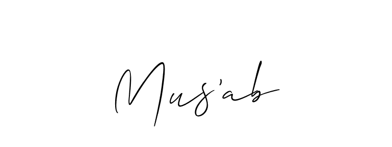How to Draw Mus’ab signature style? Allison_Script is a latest design signature styles for name Mus’ab. Mus’ab signature style 2 images and pictures png