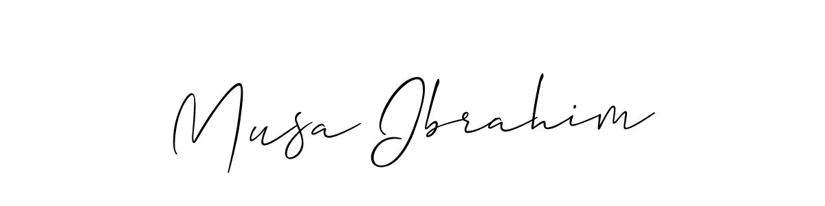 Design your own signature with our free online signature maker. With this signature software, you can create a handwritten (Allison_Script) signature for name Musa Ibrahim. Musa Ibrahim signature style 2 images and pictures png