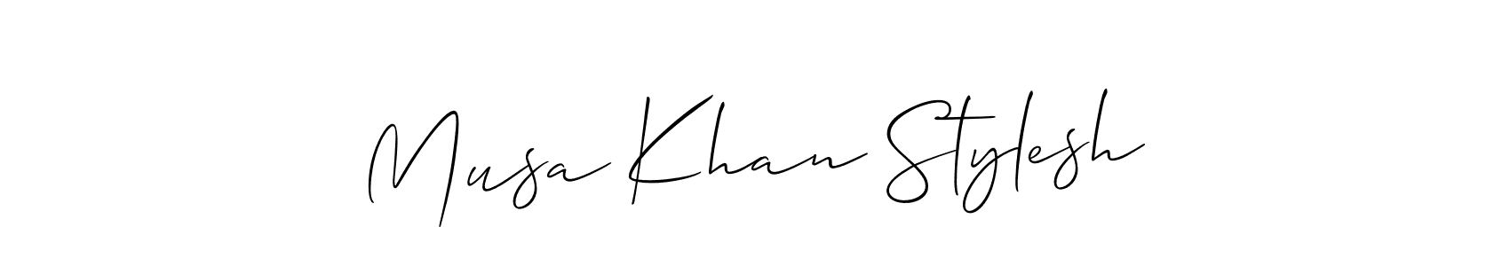 Make a beautiful signature design for name Musa Khan Stylesh. Use this online signature maker to create a handwritten signature for free. Musa Khan Stylesh signature style 2 images and pictures png