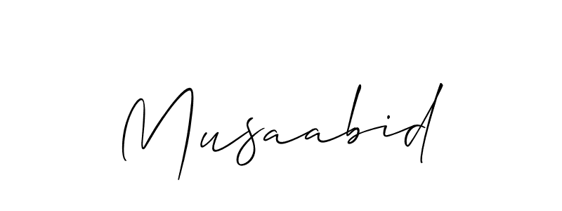 Also You can easily find your signature by using the search form. We will create Musaabid name handwritten signature images for you free of cost using Allison_Script sign style. Musaabid signature style 2 images and pictures png