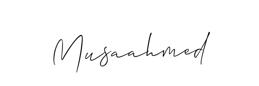 if you are searching for the best signature style for your name Musaahmed. so please give up your signature search. here we have designed multiple signature styles  using Allison_Script. Musaahmed signature style 2 images and pictures png