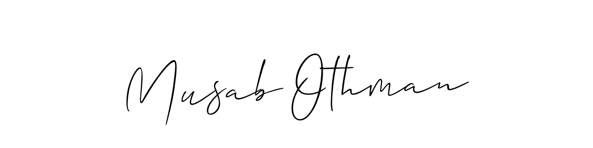 How to make Musab Othman signature? Allison_Script is a professional autograph style. Create handwritten signature for Musab Othman name. Musab Othman signature style 2 images and pictures png