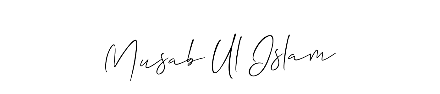 This is the best signature style for the Musab Ul Islam name. Also you like these signature font (Allison_Script). Mix name signature. Musab Ul Islam signature style 2 images and pictures png