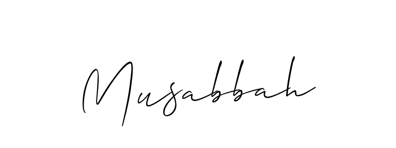 It looks lik you need a new signature style for name Musabbah. Design unique handwritten (Allison_Script) signature with our free signature maker in just a few clicks. Musabbah signature style 2 images and pictures png