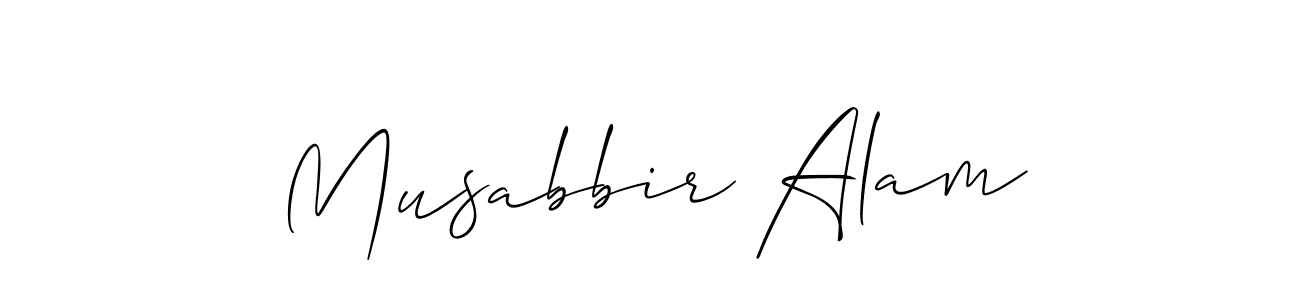 How to make Musabbir Alam name signature. Use Allison_Script style for creating short signs online. This is the latest handwritten sign. Musabbir Alam signature style 2 images and pictures png