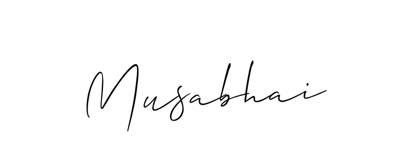 How to Draw Musabhai signature style? Allison_Script is a latest design signature styles for name Musabhai. Musabhai signature style 2 images and pictures png