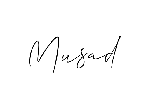 Make a beautiful signature design for name Musad. With this signature (Allison_Script) style, you can create a handwritten signature for free. Musad signature style 2 images and pictures png