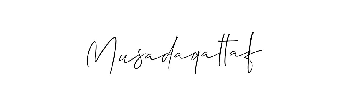 Musadaqaltaf stylish signature style. Best Handwritten Sign (Allison_Script) for my name. Handwritten Signature Collection Ideas for my name Musadaqaltaf. Musadaqaltaf signature style 2 images and pictures png