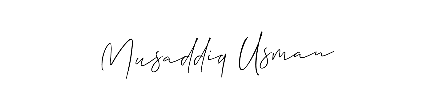 Once you've used our free online signature maker to create your best signature Allison_Script style, it's time to enjoy all of the benefits that Musaddiq Usman name signing documents. Musaddiq Usman signature style 2 images and pictures png