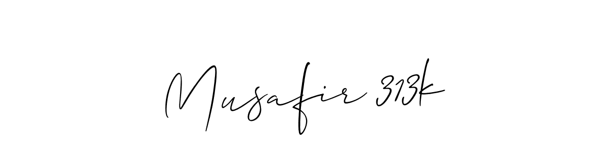 Use a signature maker to create a handwritten signature online. With this signature software, you can design (Allison_Script) your own signature for name Musafir 313k. Musafir 313k signature style 2 images and pictures png