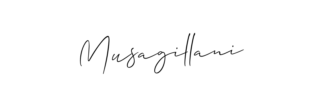 How to make Musagillani name signature. Use Allison_Script style for creating short signs online. This is the latest handwritten sign. Musagillani signature style 2 images and pictures png