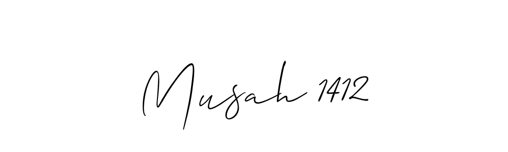 The best way (Allison_Script) to make a short signature is to pick only two or three words in your name. The name Musah 1412 include a total of six letters. For converting this name. Musah 1412 signature style 2 images and pictures png