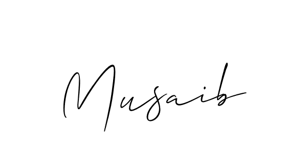 Create a beautiful signature design for name Musaib. With this signature (Allison_Script) fonts, you can make a handwritten signature for free. Musaib signature style 2 images and pictures png