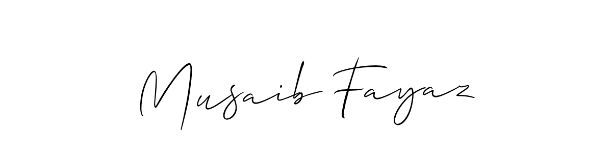 Once you've used our free online signature maker to create your best signature Allison_Script style, it's time to enjoy all of the benefits that Musaib Fayaz name signing documents. Musaib Fayaz signature style 2 images and pictures png