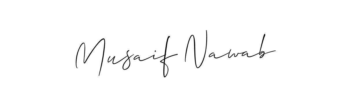 Create a beautiful signature design for name Musaif Nawab. With this signature (Allison_Script) fonts, you can make a handwritten signature for free. Musaif Nawab signature style 2 images and pictures png
