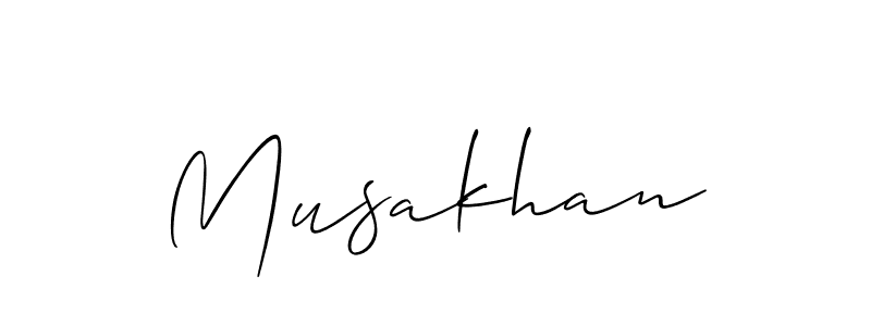 It looks lik you need a new signature style for name Musakhan. Design unique handwritten (Allison_Script) signature with our free signature maker in just a few clicks. Musakhan signature style 2 images and pictures png