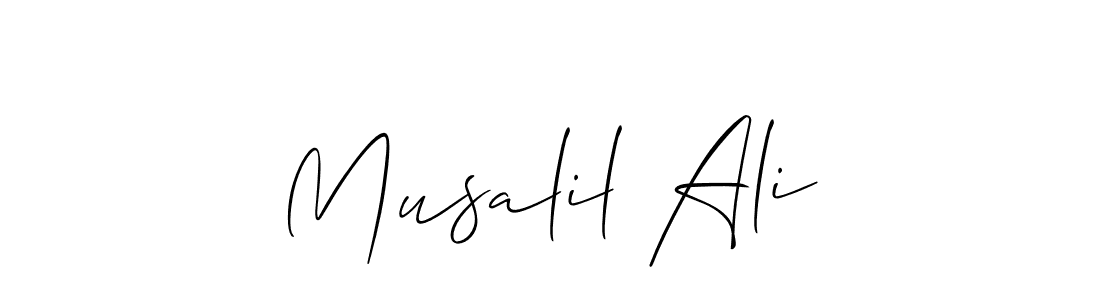 Make a short Musalil Ali signature style. Manage your documents anywhere anytime using Allison_Script. Create and add eSignatures, submit forms, share and send files easily. Musalil Ali signature style 2 images and pictures png