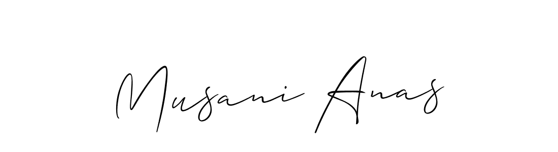 Design your own signature with our free online signature maker. With this signature software, you can create a handwritten (Allison_Script) signature for name Musani Anas. Musani Anas signature style 2 images and pictures png