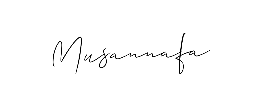 Also we have Musannafa name is the best signature style. Create professional handwritten signature collection using Allison_Script autograph style. Musannafa signature style 2 images and pictures png