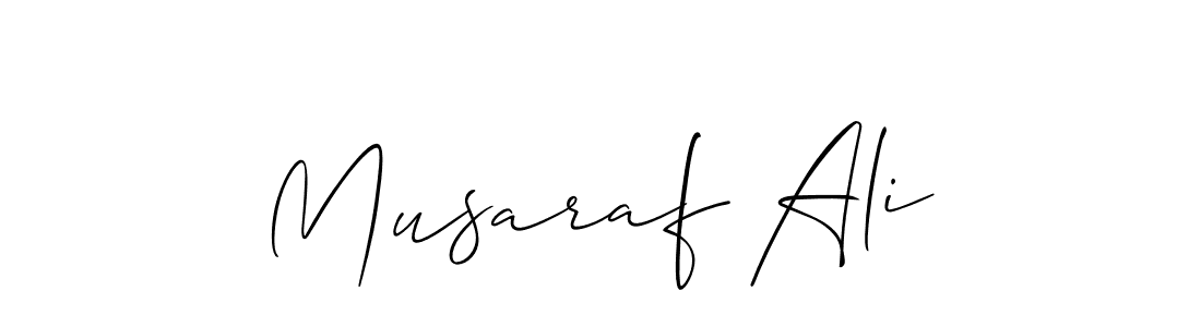 It looks lik you need a new signature style for name Musaraf Ali. Design unique handwritten (Allison_Script) signature with our free signature maker in just a few clicks. Musaraf Ali signature style 2 images and pictures png