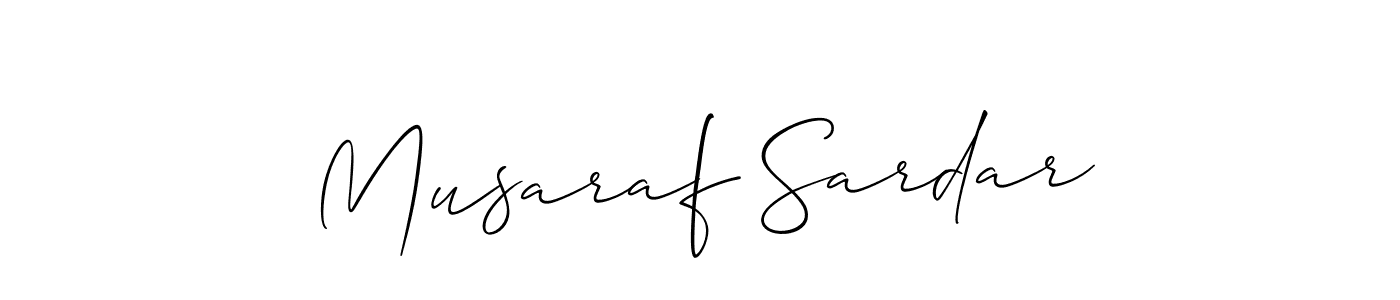 How to make Musaraf Sardar signature? Allison_Script is a professional autograph style. Create handwritten signature for Musaraf Sardar name. Musaraf Sardar signature style 2 images and pictures png