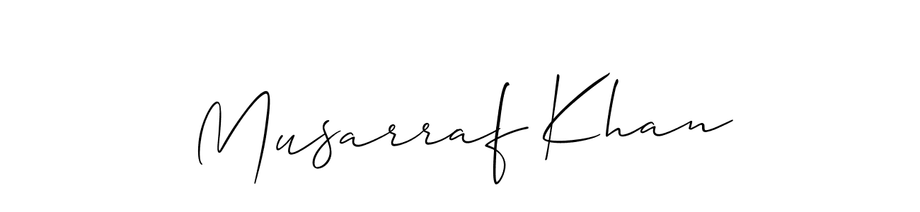 Also You can easily find your signature by using the search form. We will create Musarraf Khan name handwritten signature images for you free of cost using Allison_Script sign style. Musarraf Khan signature style 2 images and pictures png