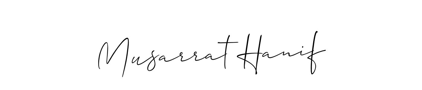 This is the best signature style for the Musarrat Hanif name. Also you like these signature font (Allison_Script). Mix name signature. Musarrat Hanif signature style 2 images and pictures png