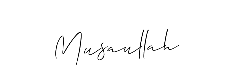How to make Musaullah signature? Allison_Script is a professional autograph style. Create handwritten signature for Musaullah name. Musaullah signature style 2 images and pictures png