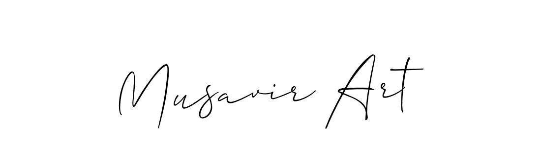 You should practise on your own different ways (Allison_Script) to write your name (Musavir Art) in signature. don't let someone else do it for you. Musavir Art signature style 2 images and pictures png