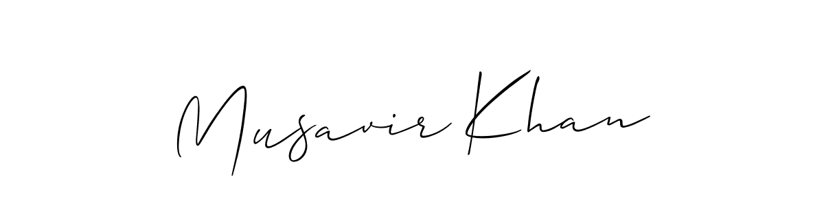 The best way (Allison_Script) to make a short signature is to pick only two or three words in your name. The name Musavir Khan include a total of six letters. For converting this name. Musavir Khan signature style 2 images and pictures png