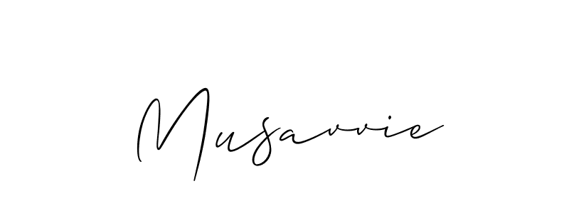 How to make Musavvie signature? Allison_Script is a professional autograph style. Create handwritten signature for Musavvie name. Musavvie signature style 2 images and pictures png