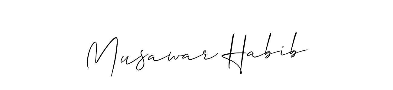 if you are searching for the best signature style for your name Musawar Habib. so please give up your signature search. here we have designed multiple signature styles  using Allison_Script. Musawar Habib signature style 2 images and pictures png