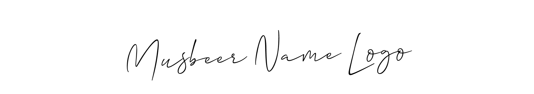 Also we have Musbeer Name Logo name is the best signature style. Create professional handwritten signature collection using Allison_Script autograph style. Musbeer Name Logo signature style 2 images and pictures png